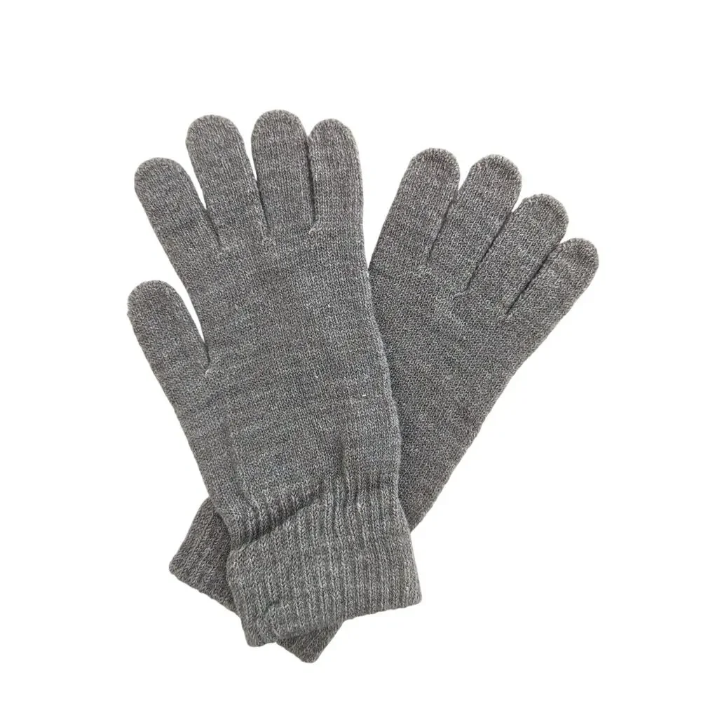 Grey Knit Gloves Women's One Size by American Apparel
